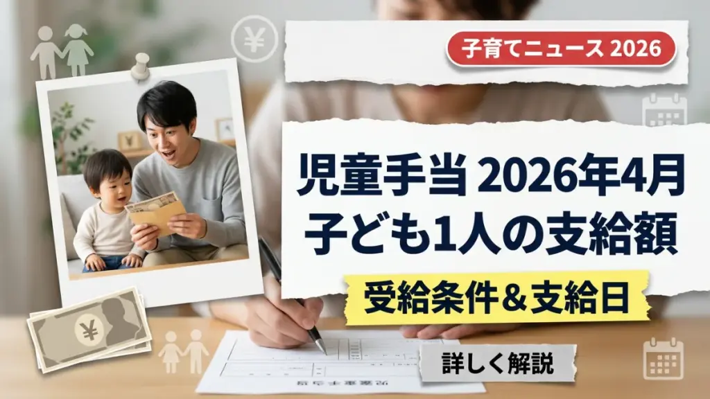 児童手当2026年4月支給｜受給条件・子ども1人あたりの金額・支給日解説