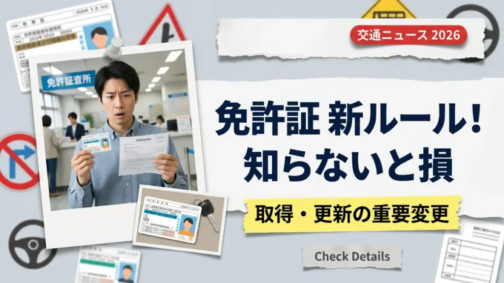 【2026年最新版】運転免許証の新ルール！取得条件・更新手続きの重要変更を知らないと損
