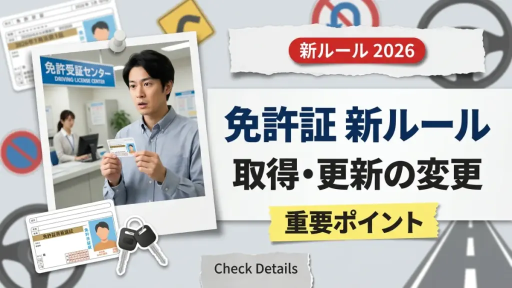 【2026年最新版】運転免許証の新ルール：取得条件・更新手続きの重要ポイントまとめ