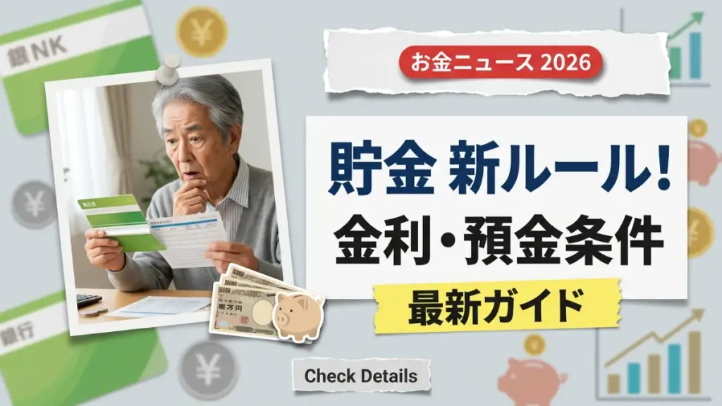【2026年最新】貯金の新ルール！銀行金利と預金条件の最新ガイド