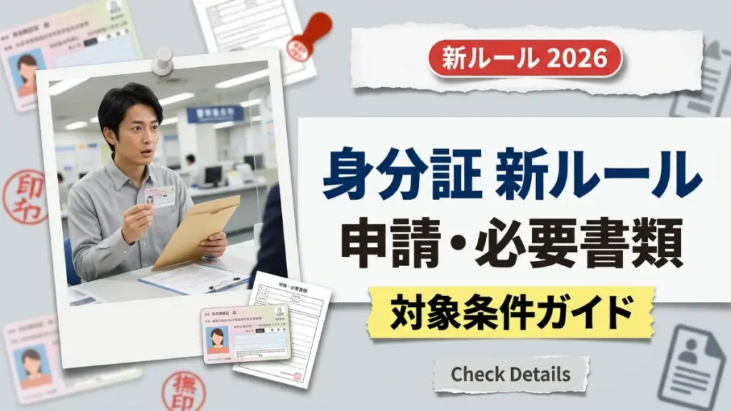 【2026年最新】身分証明書の新ルール：申請手続き・必要書類・対象条件ガイド