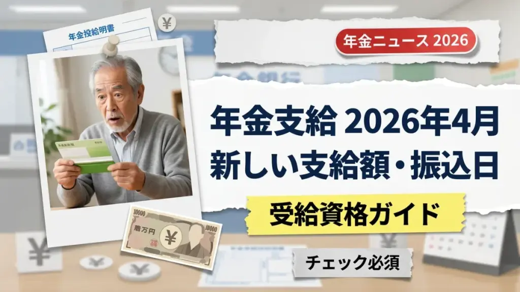年金支給2026年4月｜受給資格・新しい支給額・振込日ガイド