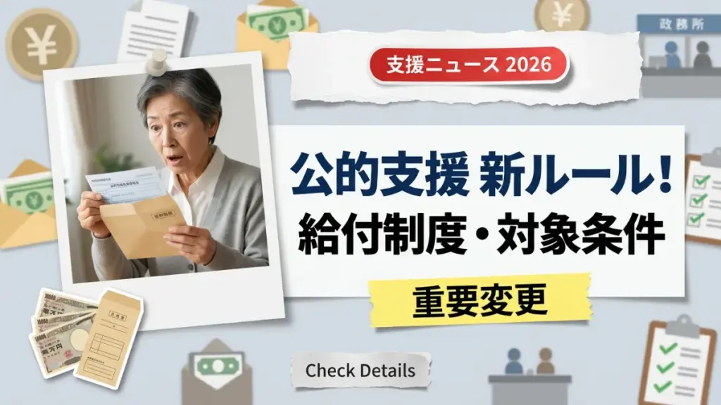 【2026年最新】公的支援の新ルール！給付制度と対象条件の重要変更